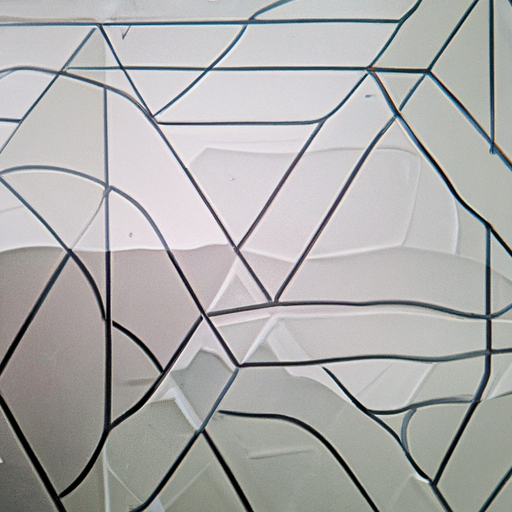 תמונה של משטח זכוכית מודפס בעיצוב גיאומטרי